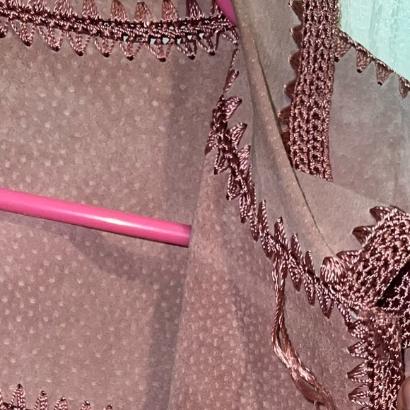 Used Dressbarn pink leather patchwork jacket - Picture 4 of 7